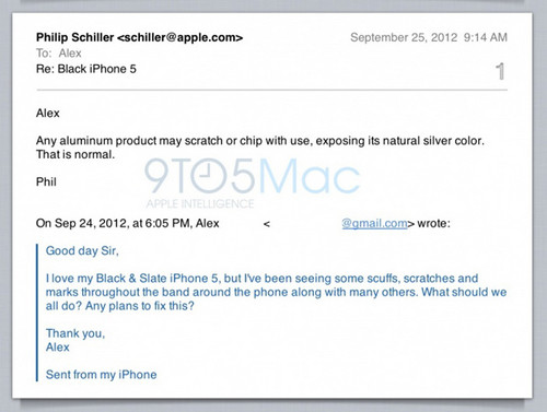 蘋果:iPhone 5易劃傷和磨損很正常